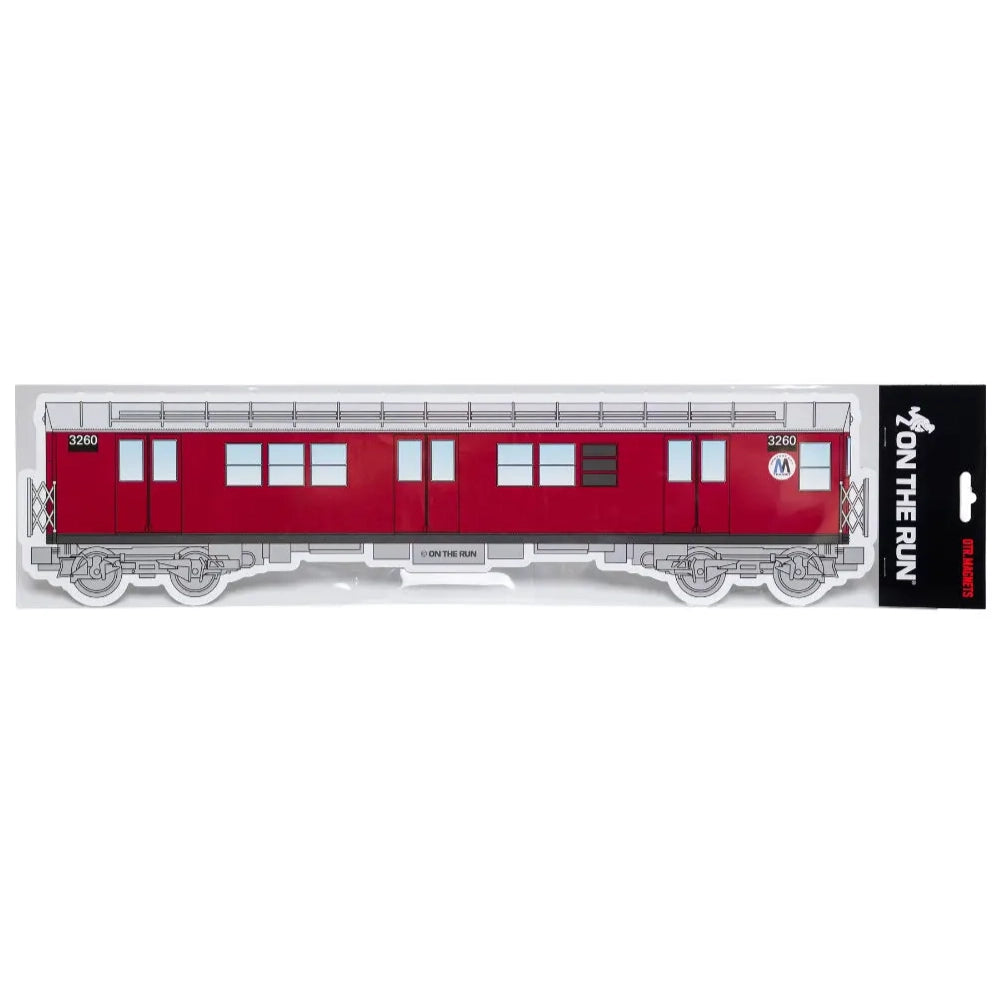OTR MAGNET - NYC SUBWAY BURGUNDY - Large