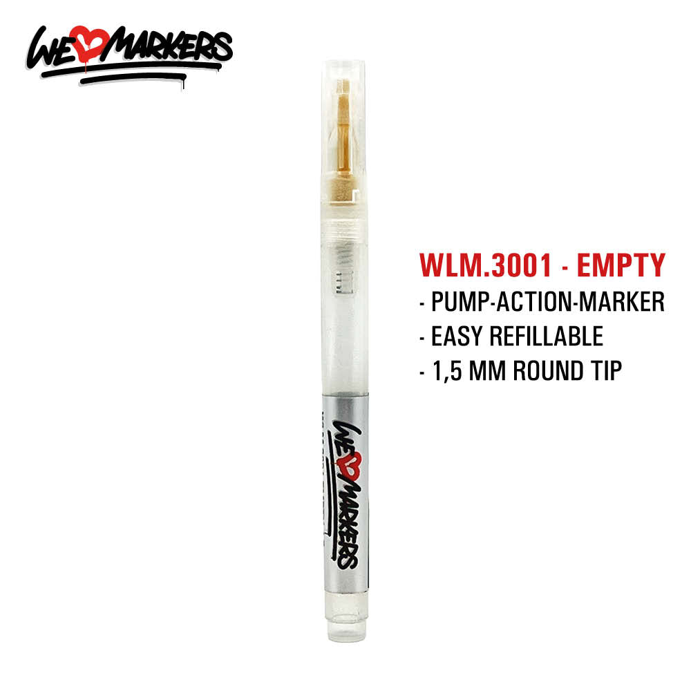 WLM 3001 EMPTY PUMP-ACTION MARKER PEN - 3MM ROUND